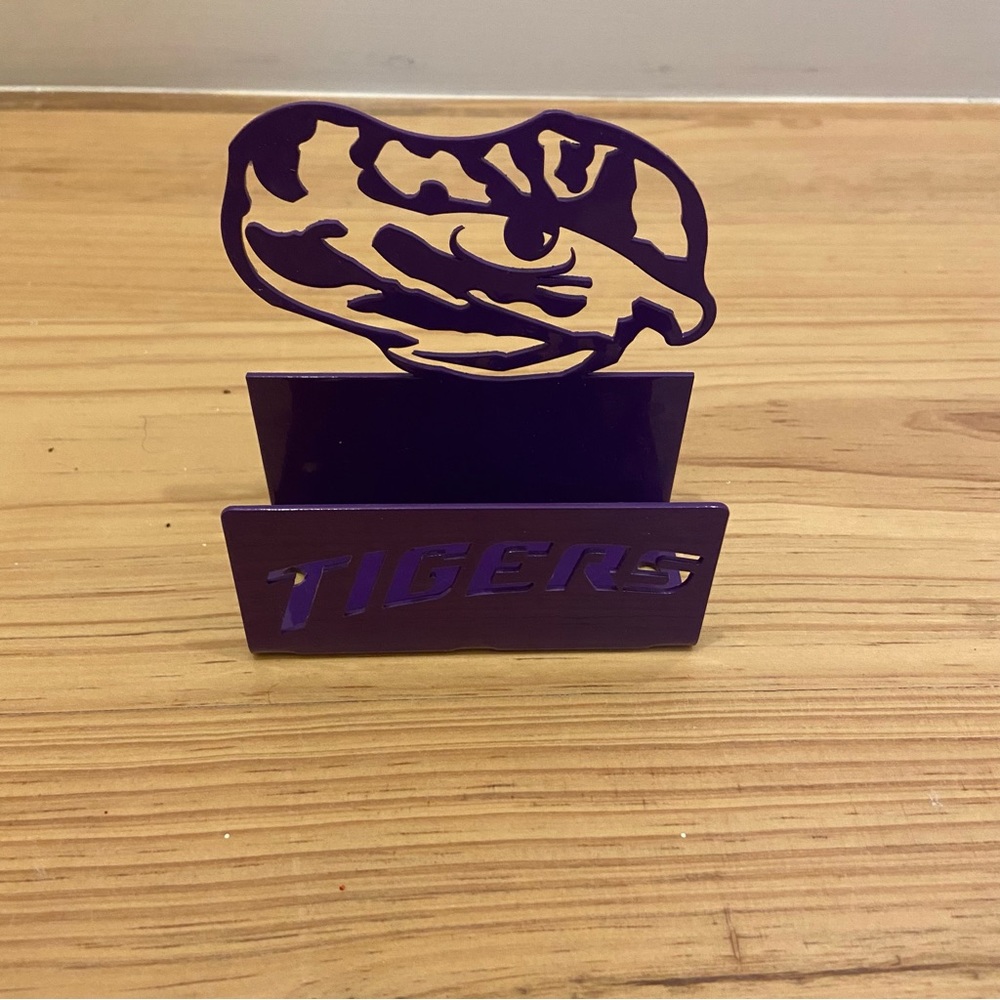 Game day Ironworks LST Tigers Business card holder